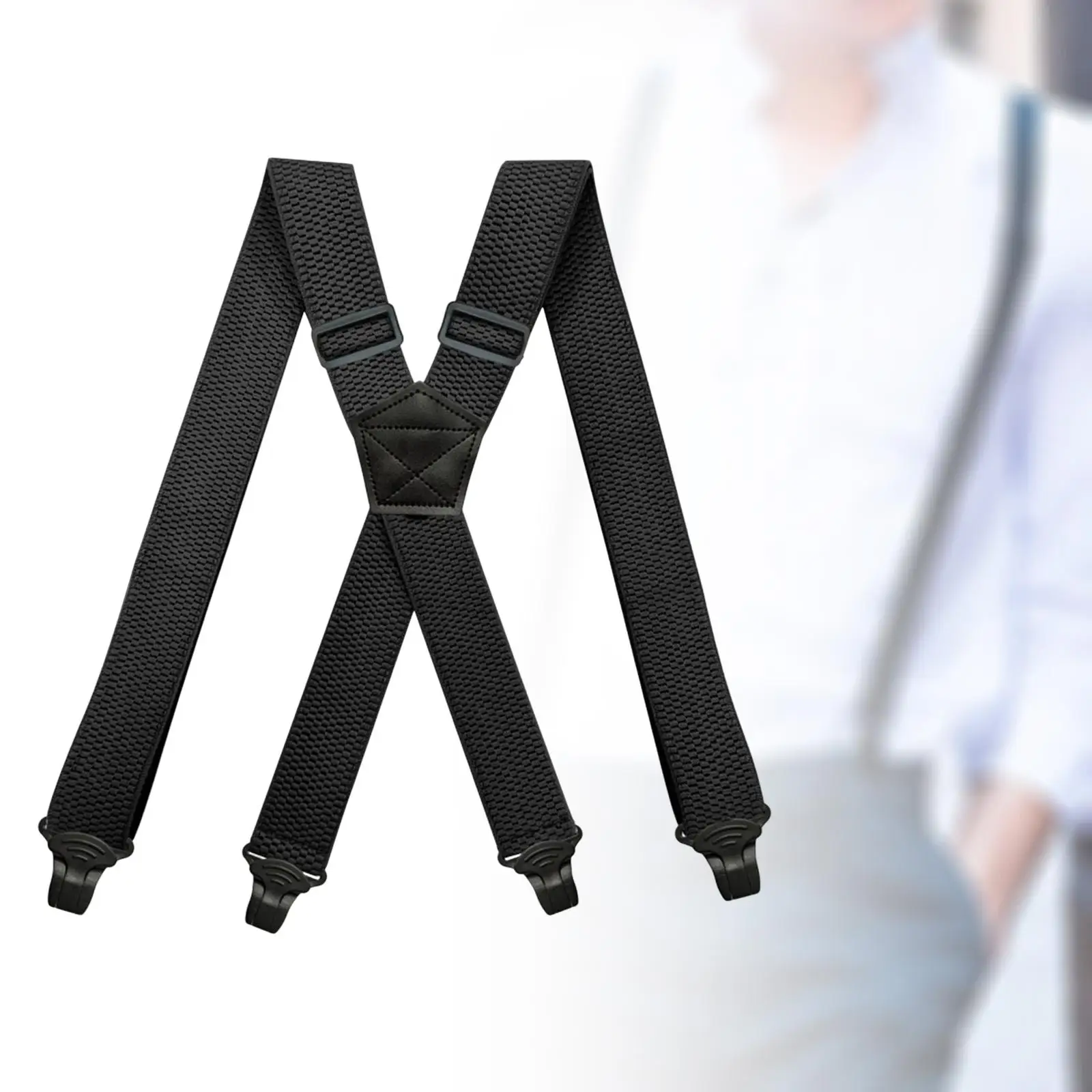 Tirantes elásticos informales para hombres y mujeres, correas elásticas para adultos, tipo x, resistente, 4 Clips