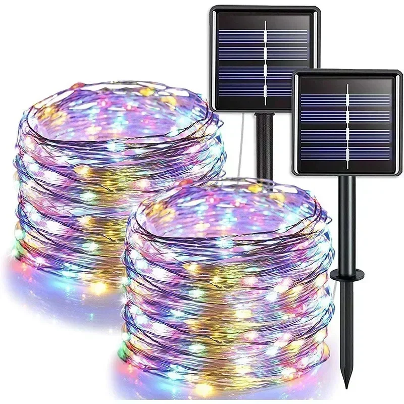 7M/12M/22/32M Solar Led Fairy Light Outdoor Festoon Led Waterproof Garland String Lights Christmas Party Garden Solar Lamp Decor