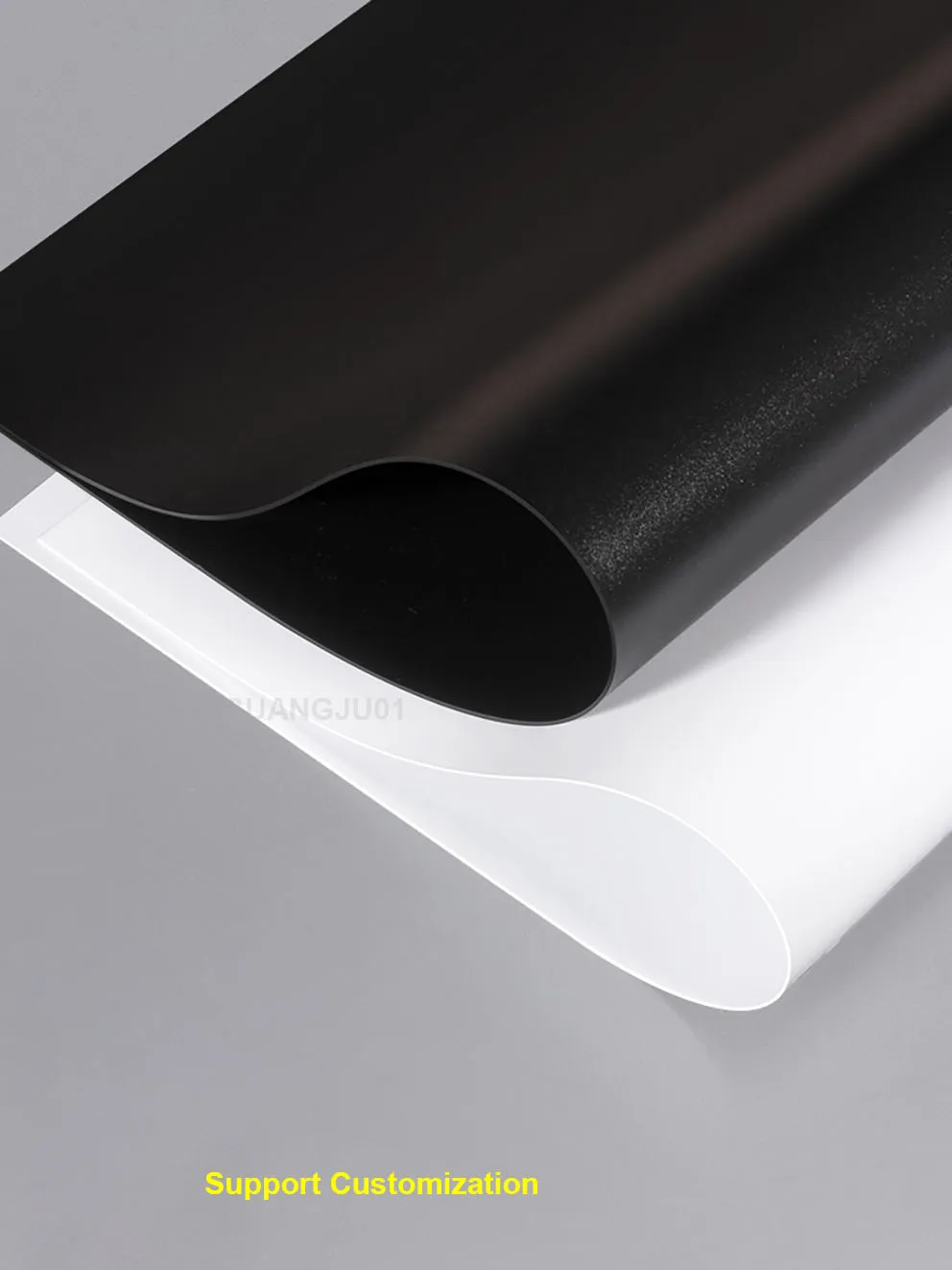 Hoja de plástico PP blanco esmerilado/negro 100x200 210x297 200x300 300x400 mm Espesor 0,3/0,4/0,5/0,6/0,8/1/1,5/2 mm