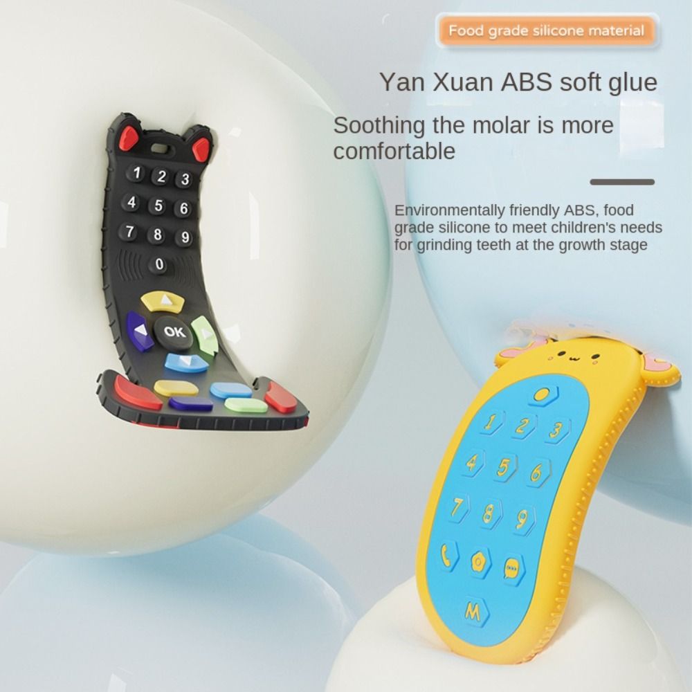 1Pc Baby Silicone Teether Toys Remote Control Shape Teether Rodent Gum Pain Relief Teething Toy Kids Sensory Educational