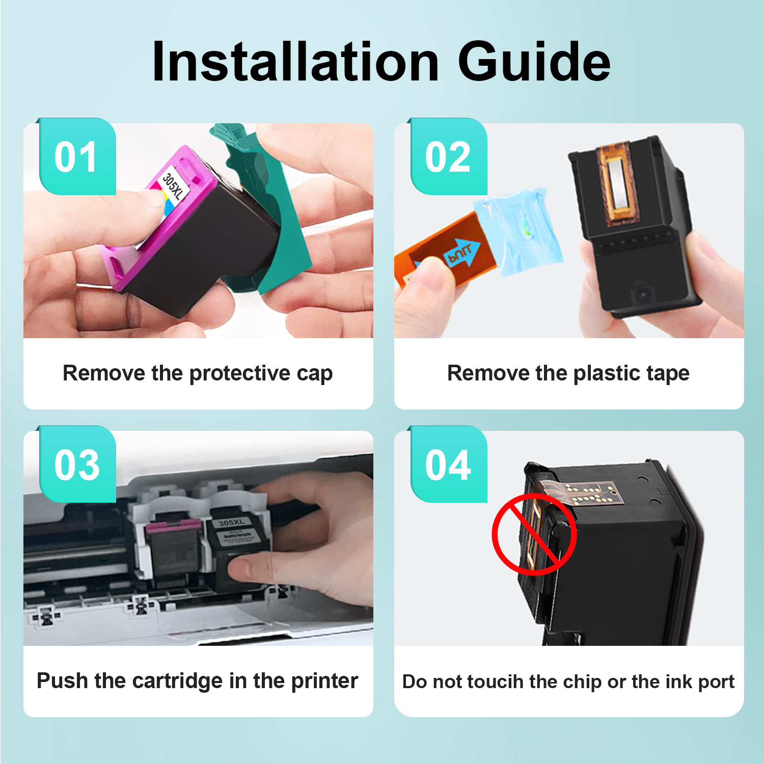 Tintenpatrone 301XL mit hoher Reichweite, Ersatz für HP 301 XL Druckerpatrone, schwarz oder dreifarbig, funktioniert mit Deskjet Officejet Envy