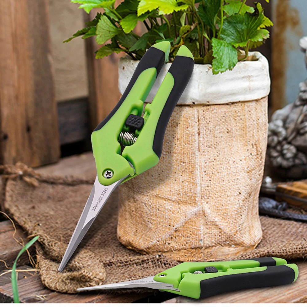 1 set di forbici da giardino da 6,5 pollici, cesoie da potatura da giardino, cesoie per rami di fiori antiscivolo che risparmiano manodopera, cesoie in acciaio inossidabile