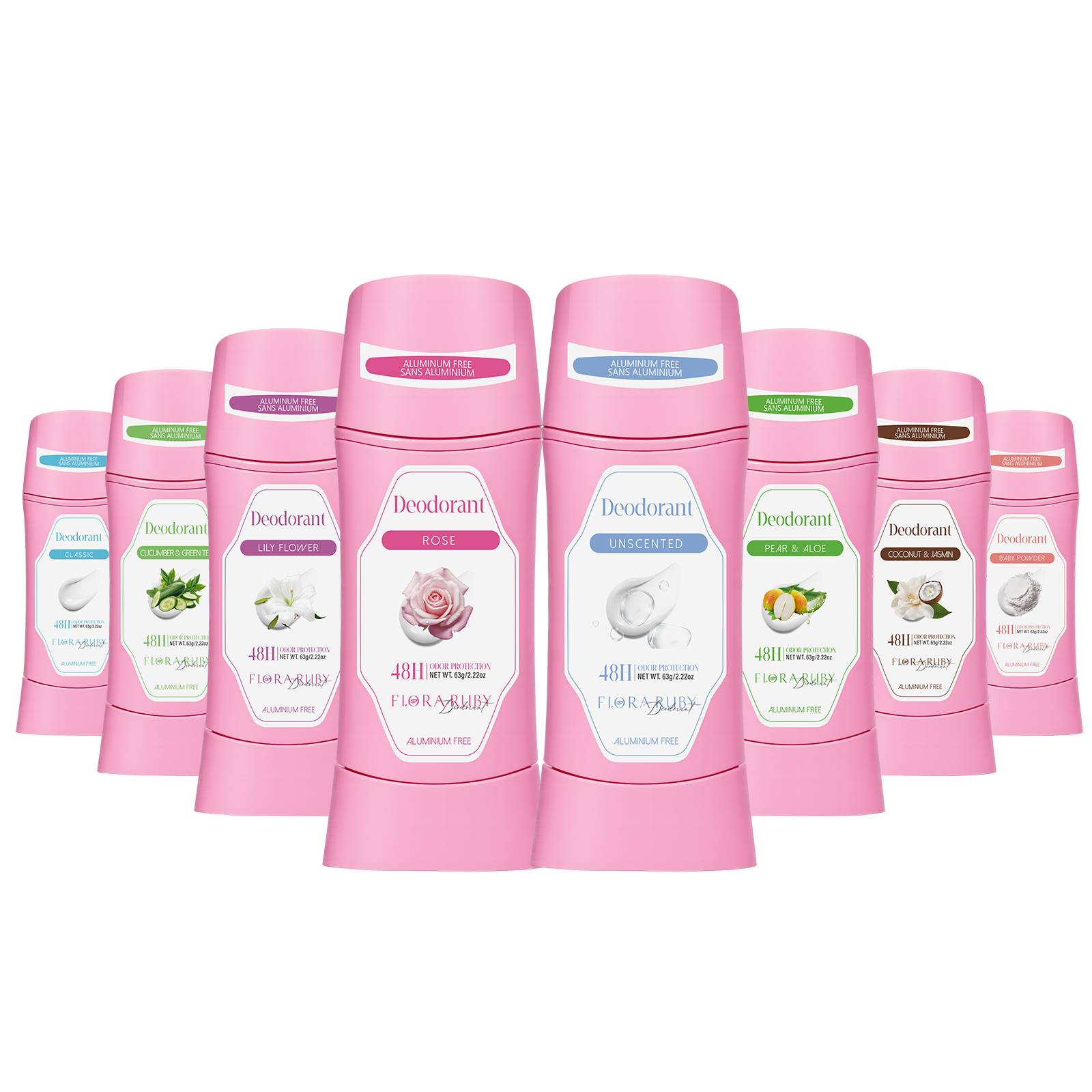 Erfrischendes und langlebiges festes Damenparfüm, weißes Blumen- und Rosenaroma, für ganztägigen Unterarmschweiß- und Geruchsschutz 2,22 Unzen