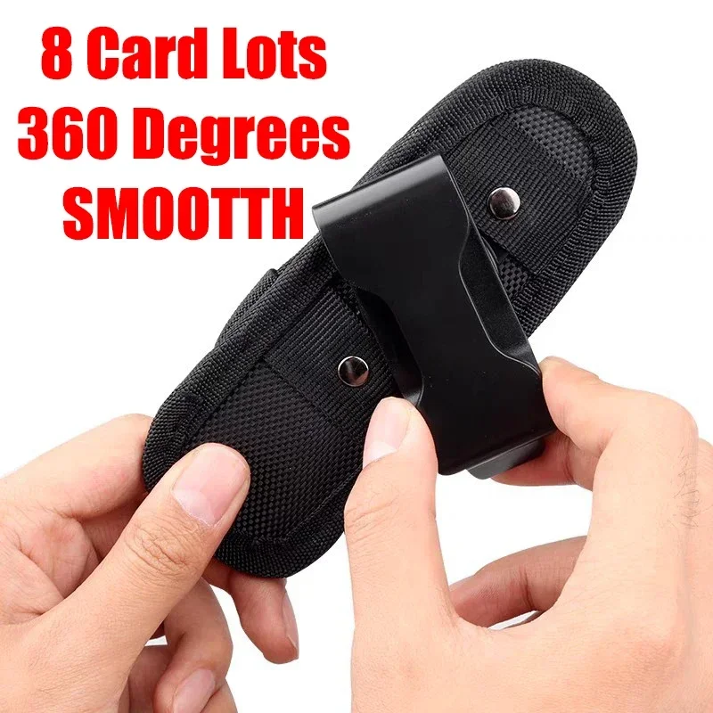 Bolsa para linterna, cinturón, bolsa para antorcha, accesorios de iluminación de caza duraderos, kits de supervivencia, funda para antorcha giratoria de 360 grados