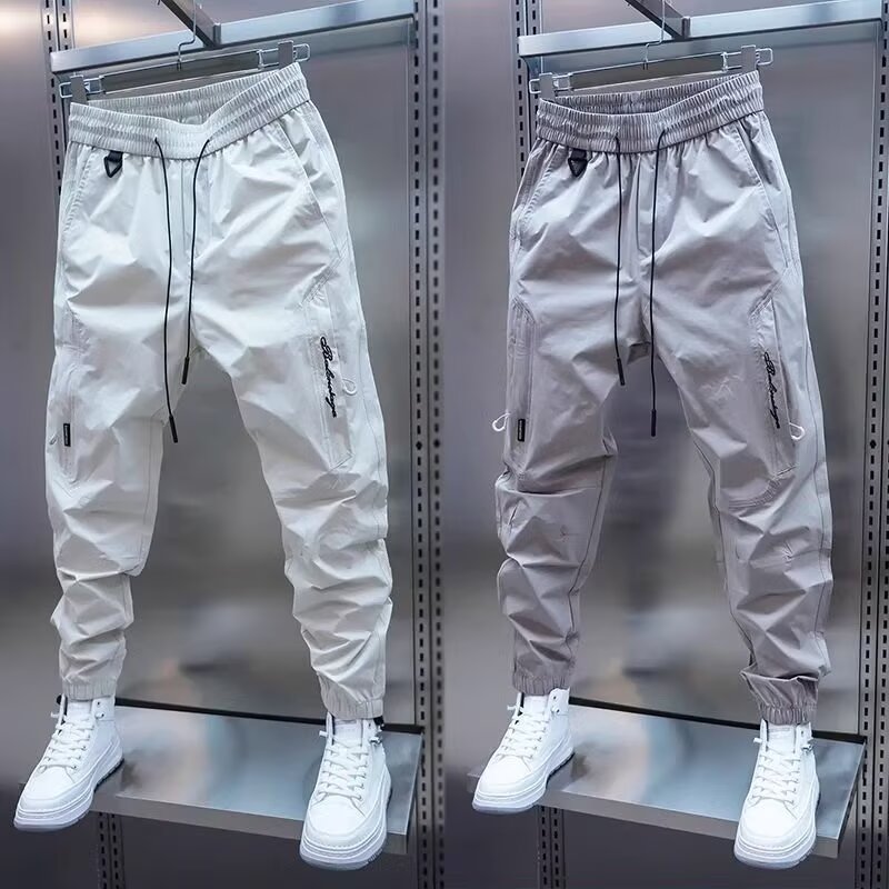Быстросохнущие брюки-карго для бега, мужские уличные спортивные штаны в стиле хип-хоп, мужские шаровары, мужские повседневные брюки в стиле Харадзюку, модные брюки y2k