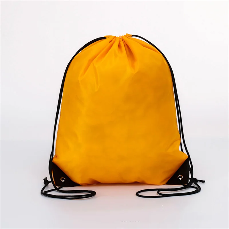 1pc cordão mochila saco com tira reflexiva corda mochila cinch sacos saco em massa para a escola yoga esporte ginásio viajar