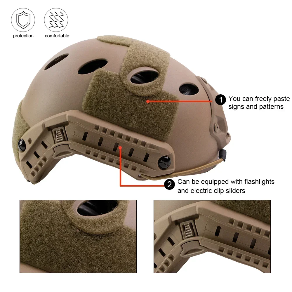 Capacete rápido airsoft mh capacete abs novo engrossado ao ar livre pj pistola de ar tiro cs equipamentos de proteção para adulto