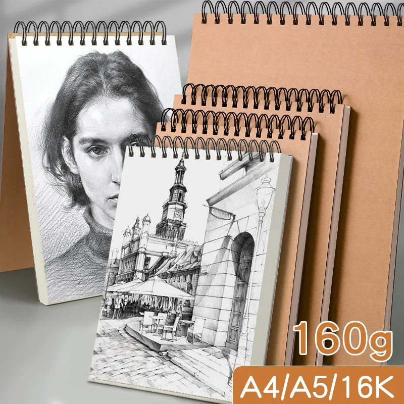 1 PC Professional Sketchbook หนากระดาษ A4/A5/16 K/32 K ศิลปิน Graffiti ภาพวาดโน้ตบุ๊คสําหรับนักเรียน Art Supplies Book
