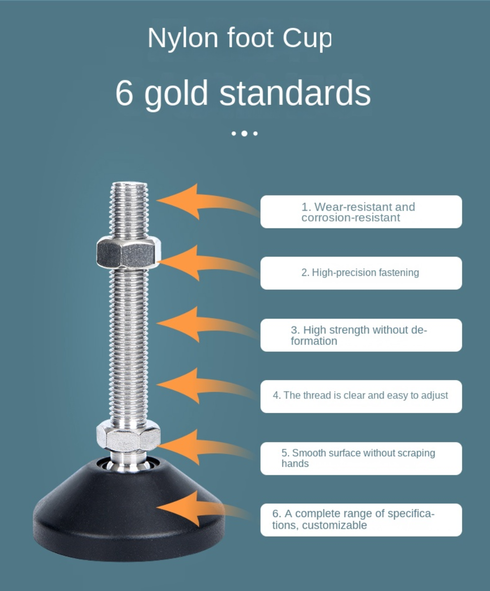 4 Stück verstellbare Drehbein-Gewinde-Typ, verstellbare Nivellierfüße, drehbare Basis, Gelenk-Nivellierbeine, Möbel-Gleitpad