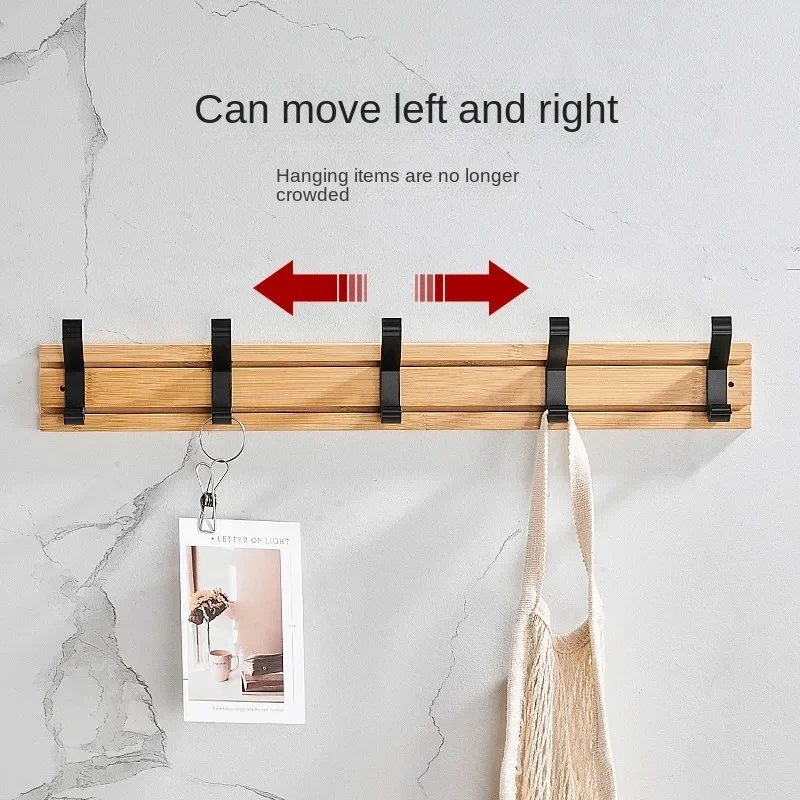 ความคิดสร้างสรรค์ปรับไม้ไผ่ Coat Racks แขวนผนังตะขอเสื้อผ้าห้องนั่งเล่นห้องนอน Home Entrance เสื้อผ้าขาตั้งหมวก Garment Rack