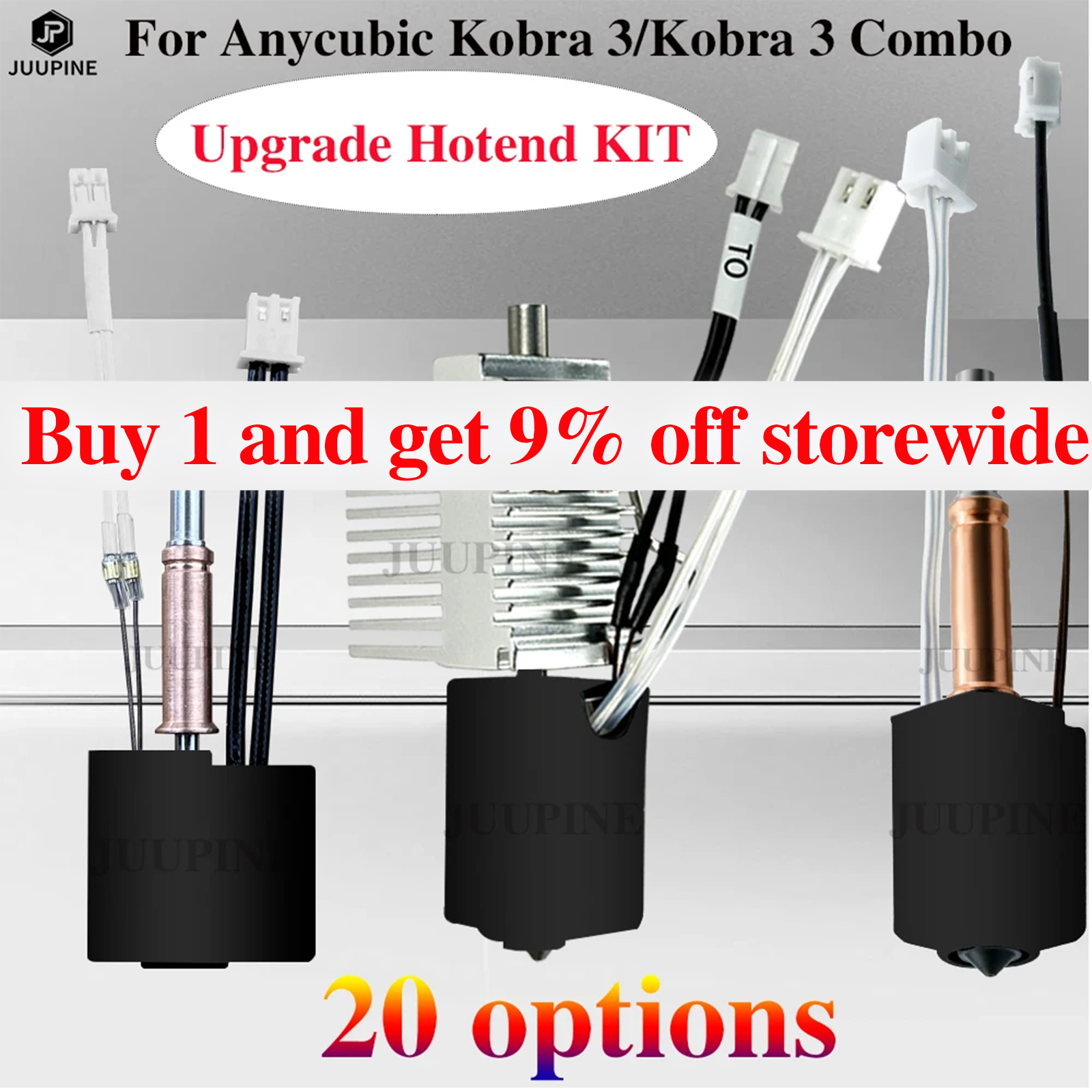 Para Anycubic Kobra 3 Combo Hotend boquilla termistor calefacción 24v 50w bloque calentador para Anycubic Kobra K3 accesorios de repuesto
