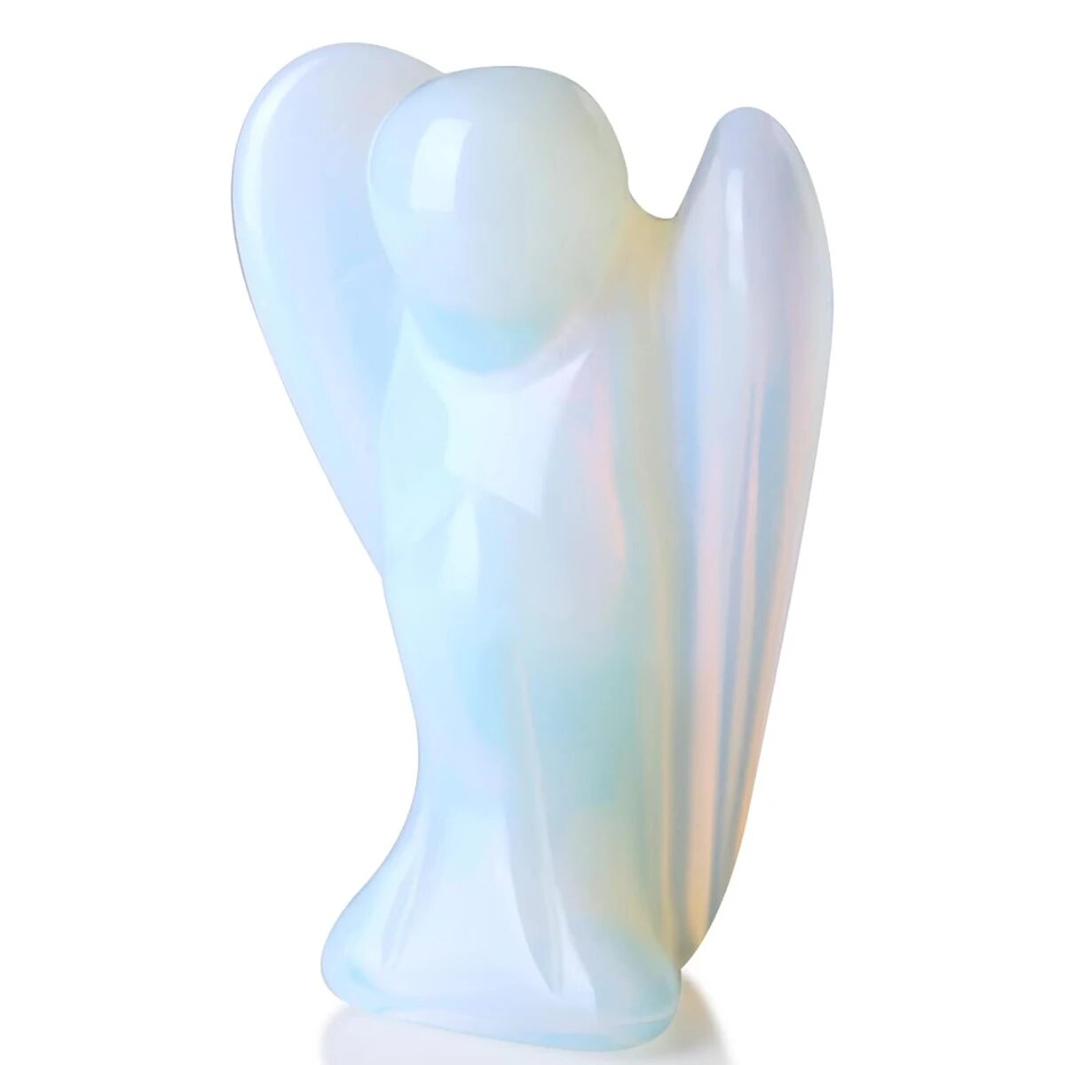 1インチ ミニクリスタル彫刻エンジェルクリスタルギフトホームデコレーション鉱物標本、裸石、ヒーリングストーン