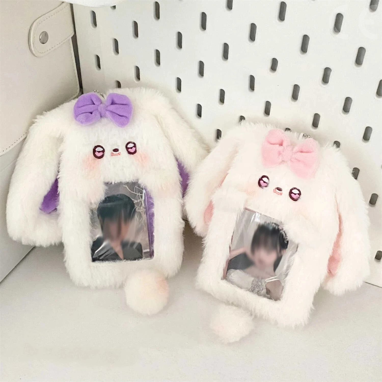 1 ชิ้นผ้ากำมะหยี่ผู้ถือบัตรภาพการ์ตูนน่ารักผู้ถือบัตรภาพ ID บัตรเครดิตป้องกันบัตร