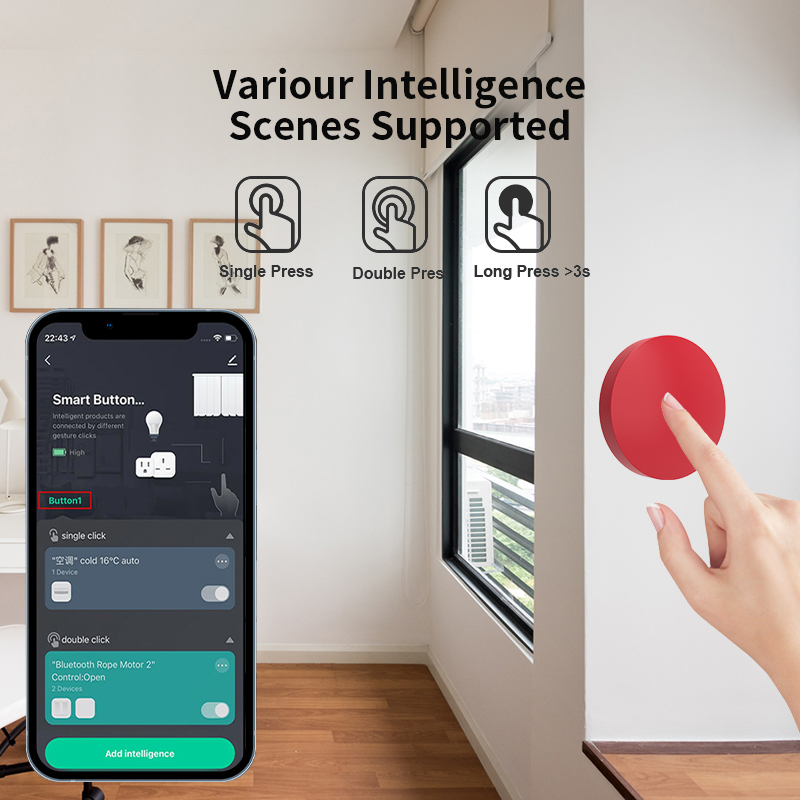 Tuya Zigbee Smart Wireless Button Switches Smart Life Intelligent Scene Linkage Switch Support Google Home Alexa Voice Control