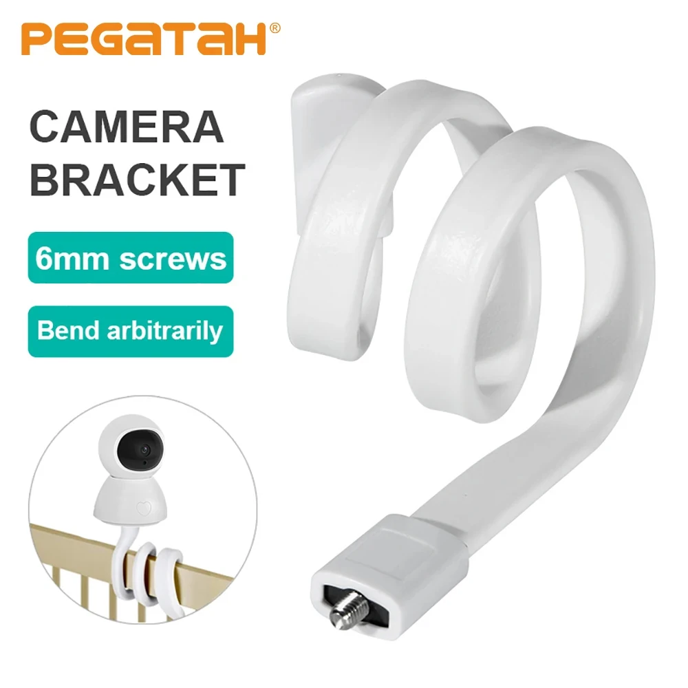 Supporto a collo di cigno con filo Supporto per fotocamera Staffa multifunzionale Supporto per baby monitor in silicone Staffa regolabile per baby monitor
