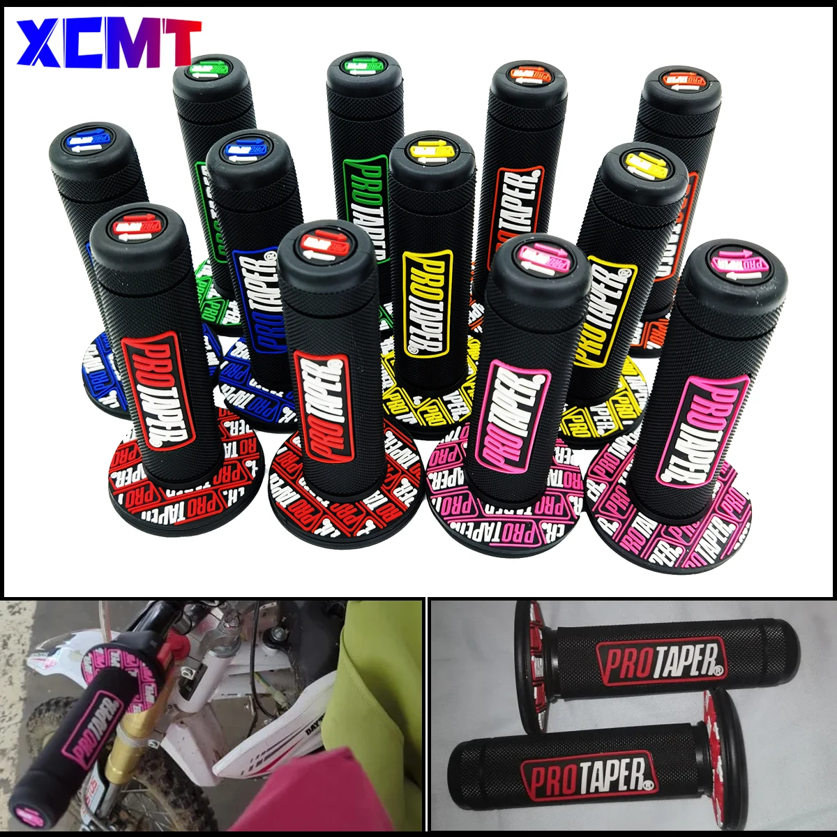 Punhos da motocicleta motocross pro aperto guiador sujeira piit bicicleta 7/8 "guiador gel apertos de mão para ktm honda kawasaki yamaha