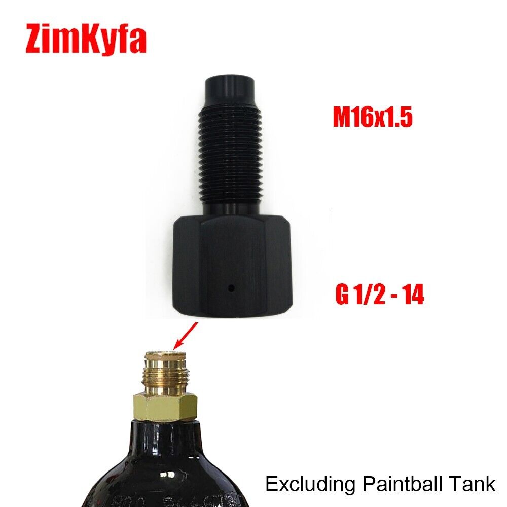 HPA CO2 0.825"-14NGO Tank To 88g 90g Output Disposable Cartridge Adapter M16x1.5 For Air Tool Accesorries
