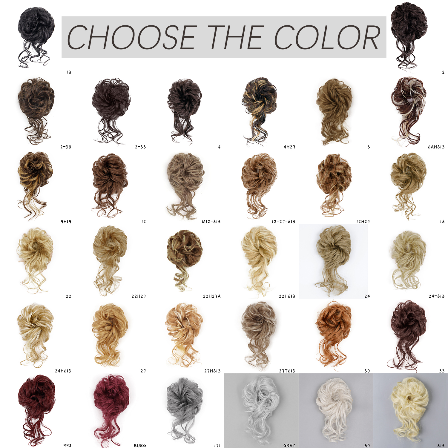 AZQUEEN สังเคราะห์ผม Chignon สีเทาธรรมชาติ Messy Curly ผมวงยืดหยุ่น Scrunchy ผมปลอมชิ้นสําหรับผู้หญิง Hairpins