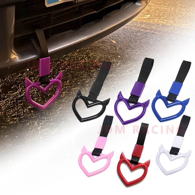 JDM Zug Bus Griff Handschlaufe Ring Herz Styling Drift Charm Strap Drift Auto Warnring Auto Gurt Auto Heckstoßstange Zubehör