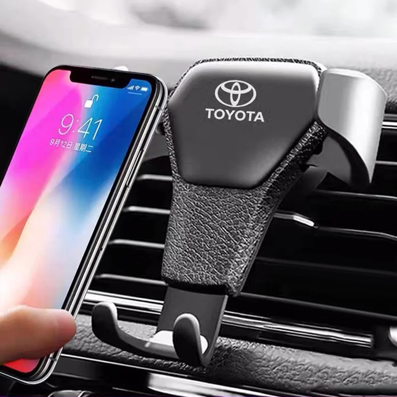 Soporte de teléfono para salida de aire de coche, soporte de abrazadera automática, soporte de teléfono para salida de aire de coche para Toyota Corolla Rav4 Auris CHR avensis accessori