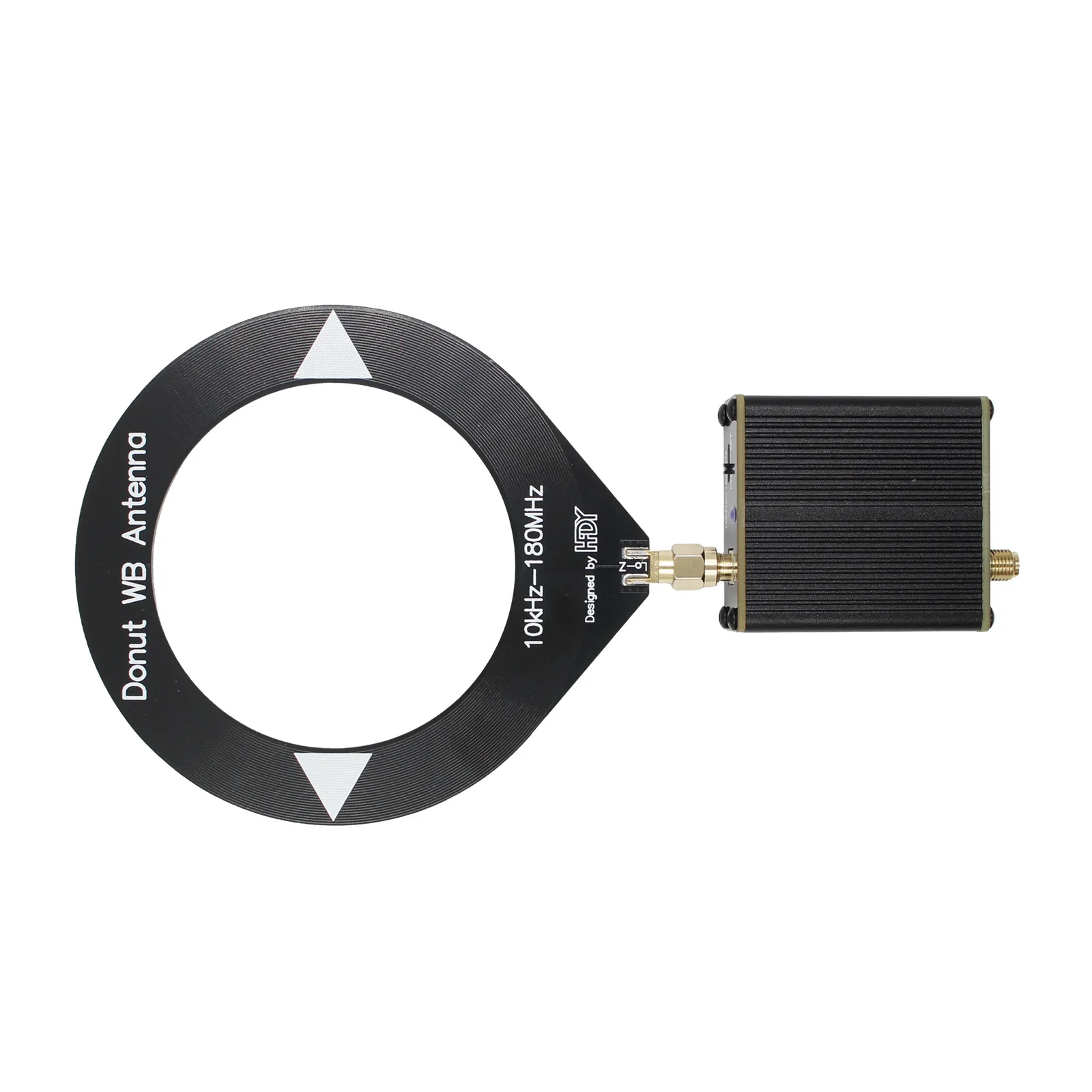 Transimpedanzverstärker Donut WB Antenne Eingebauter 500-mAh-Akku 10 kHz-180 MHz Kleine Schleifenantenne für Radio Walkie Talkie SDR