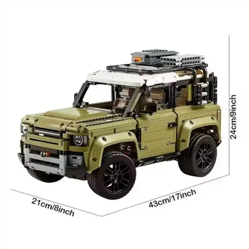 2573 pz MOC Tecnico Terra Fuoristrada Defender Auto Building Blocks 1:8 SUV Assemblare Mattoni Veicolo per I Ragazzi Regalo Per Adulti Complementi Arredo Casa