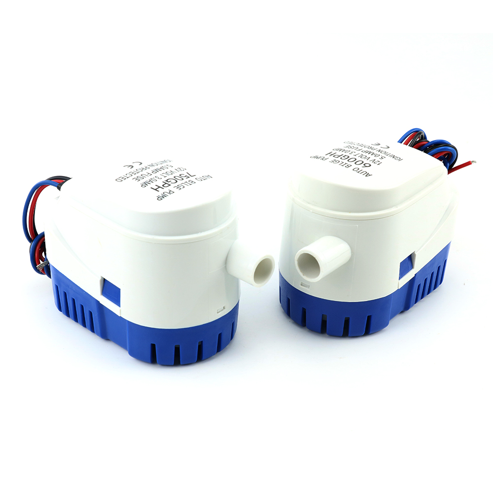Bomba de esgoto submersível automática para barco, 12v volts, dc, elétrica, bomba de água marinha, pequena, automática, 600gph, 750gph, 1100gph, com interruptor