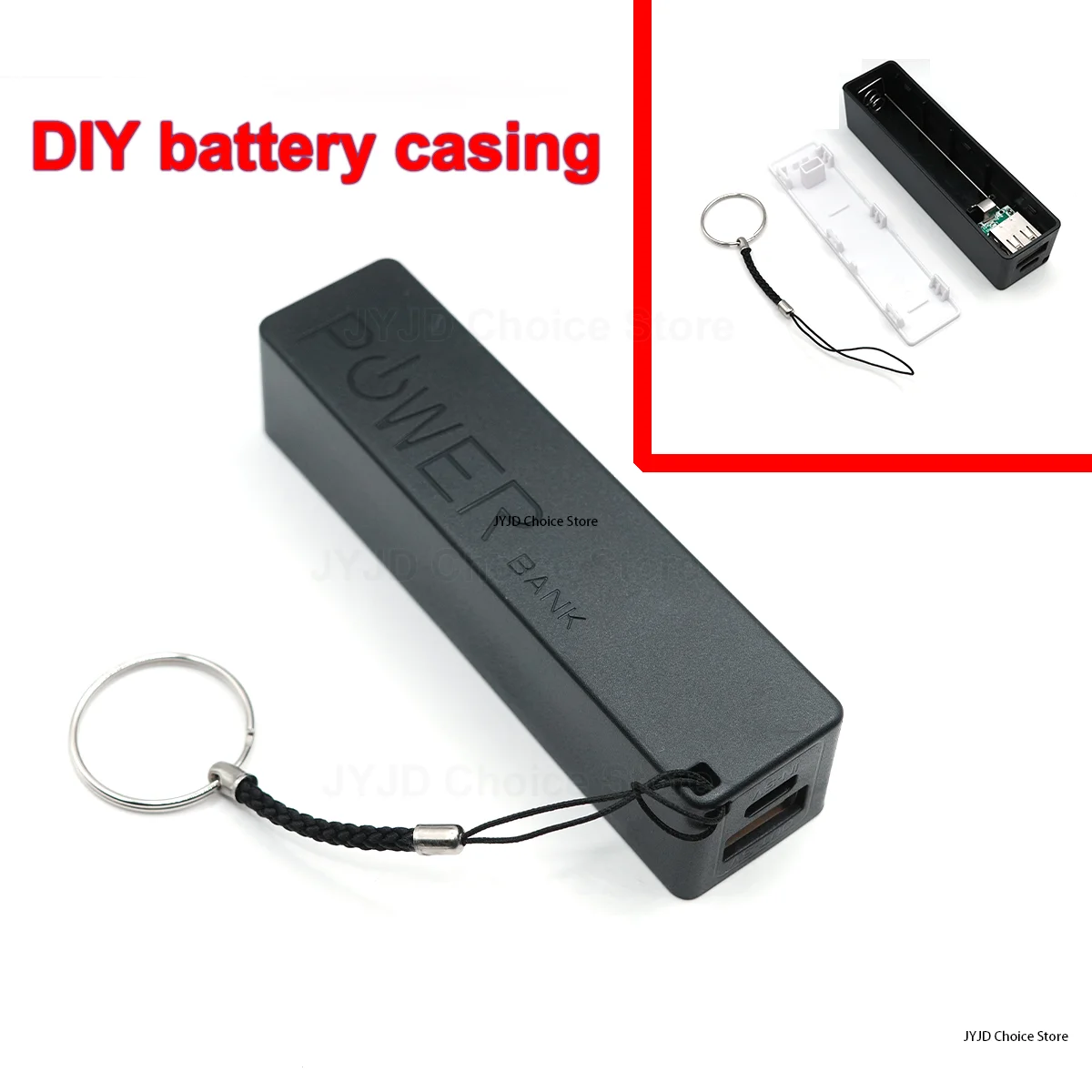 Zestaw obudowy power banku USB Ładowarka akumulatorów 18650 DIY Czarna obudowa do Arduino molewei