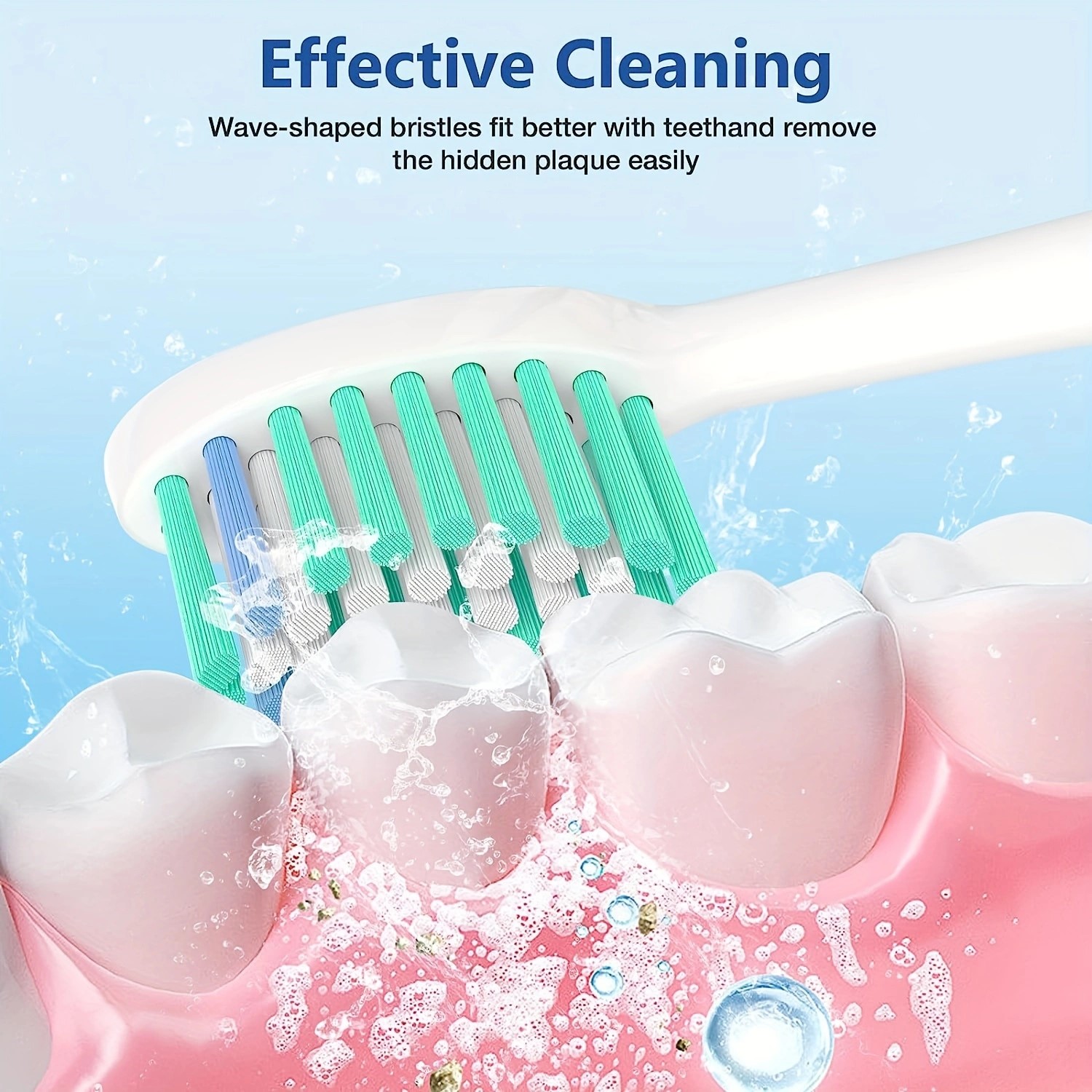 4pcs Electric Toothbrush Replacement Heads Compatible with Philips Sonicare, Soft Replacement Tooth Brush Heads Compatible with