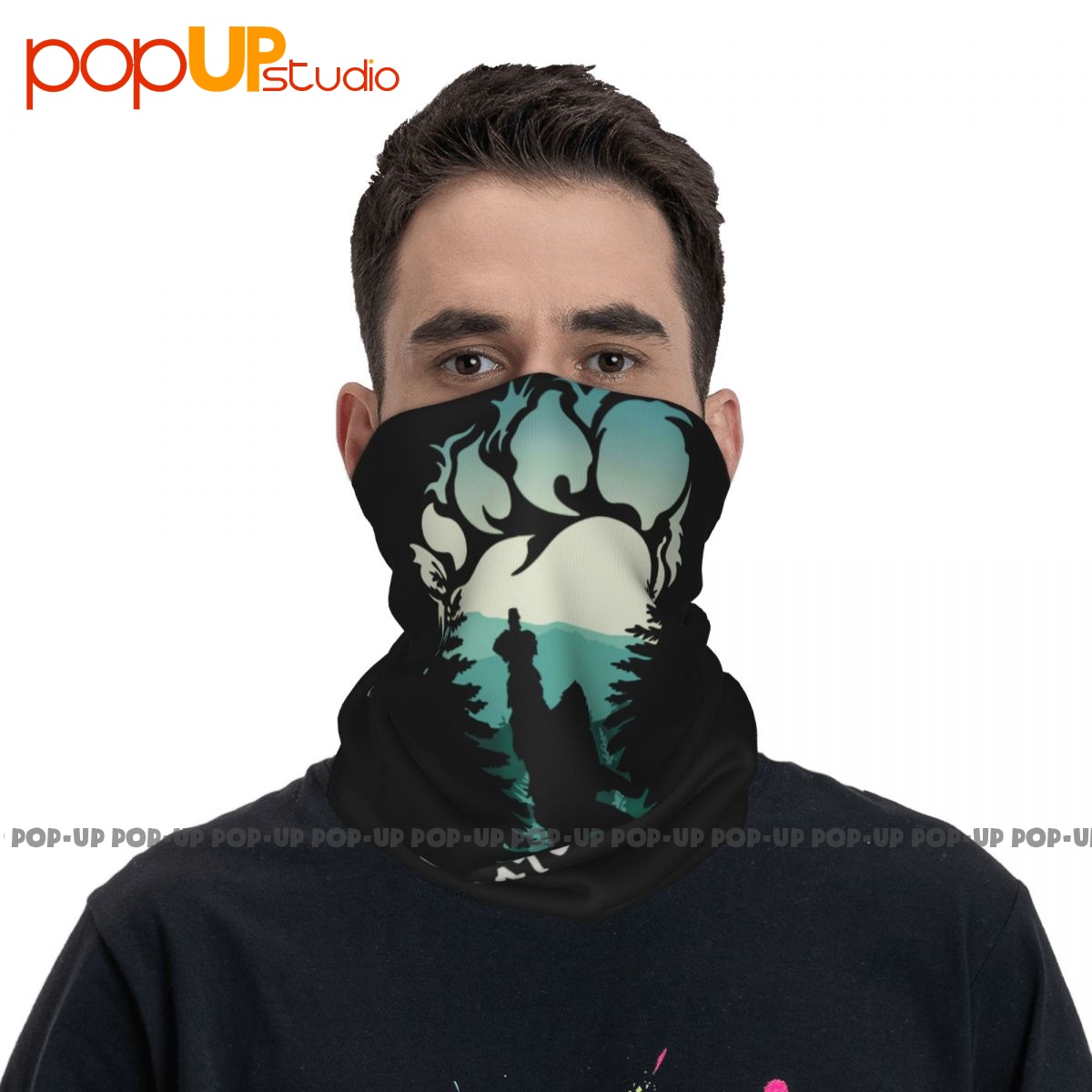 Bigfoot Médio Dedo Pegada Máscara Facial, Camping Pescoço Gaiter, Bandana Lenço, Eu Odeia Pessoas