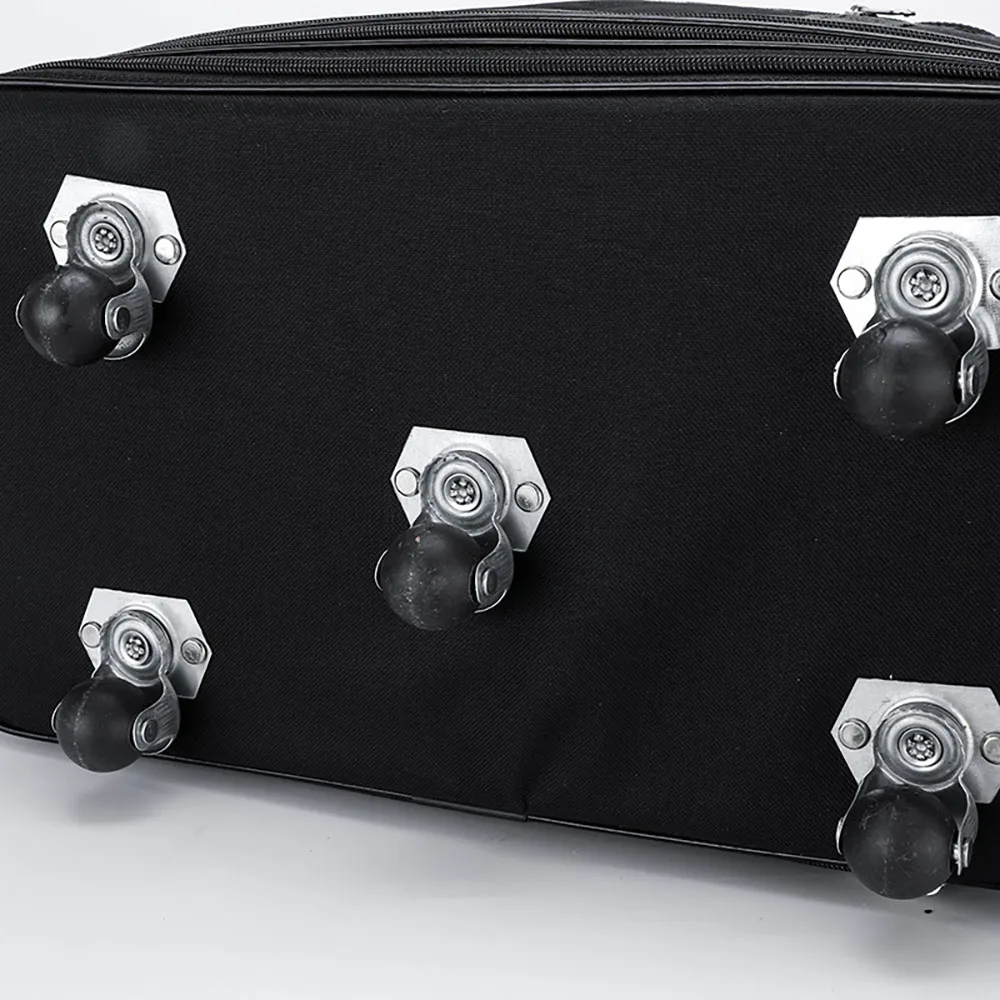 Travelling Pack Wheels für Damen und Herren, erweiterbares, faltbares Trolley-Gepäck, vielseitiger schwarzer Koffer für Wochenendausflüge