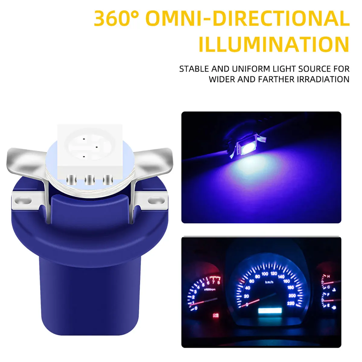 10 sztuk B8.5D 509T B8.5 5050 Led Auto Car LED deska rozdzielcza żarówki Panel przyrządów klinowe wskaźniki świetlne klaster wskaźniki lampa 12VDC
