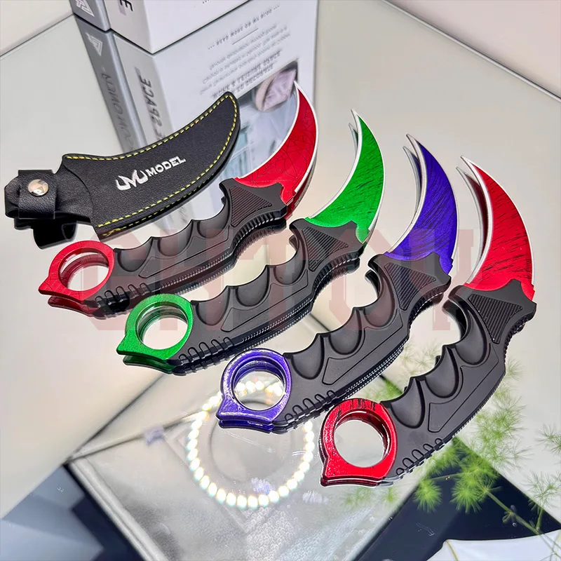 20cm/7,87 pulgadas GO juego armas periféricas modelo cuchillos de garra redes rojas profundas armas de Metal artesanías juguetes adornos colección regalos