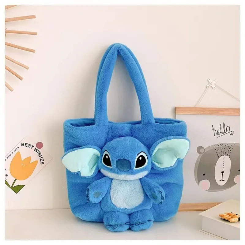 Disney 2025 Nuova borsa a tracolla per bambola in peluche di cartone animato Borsa per ragazze morbida e carina con punto dolce e carino