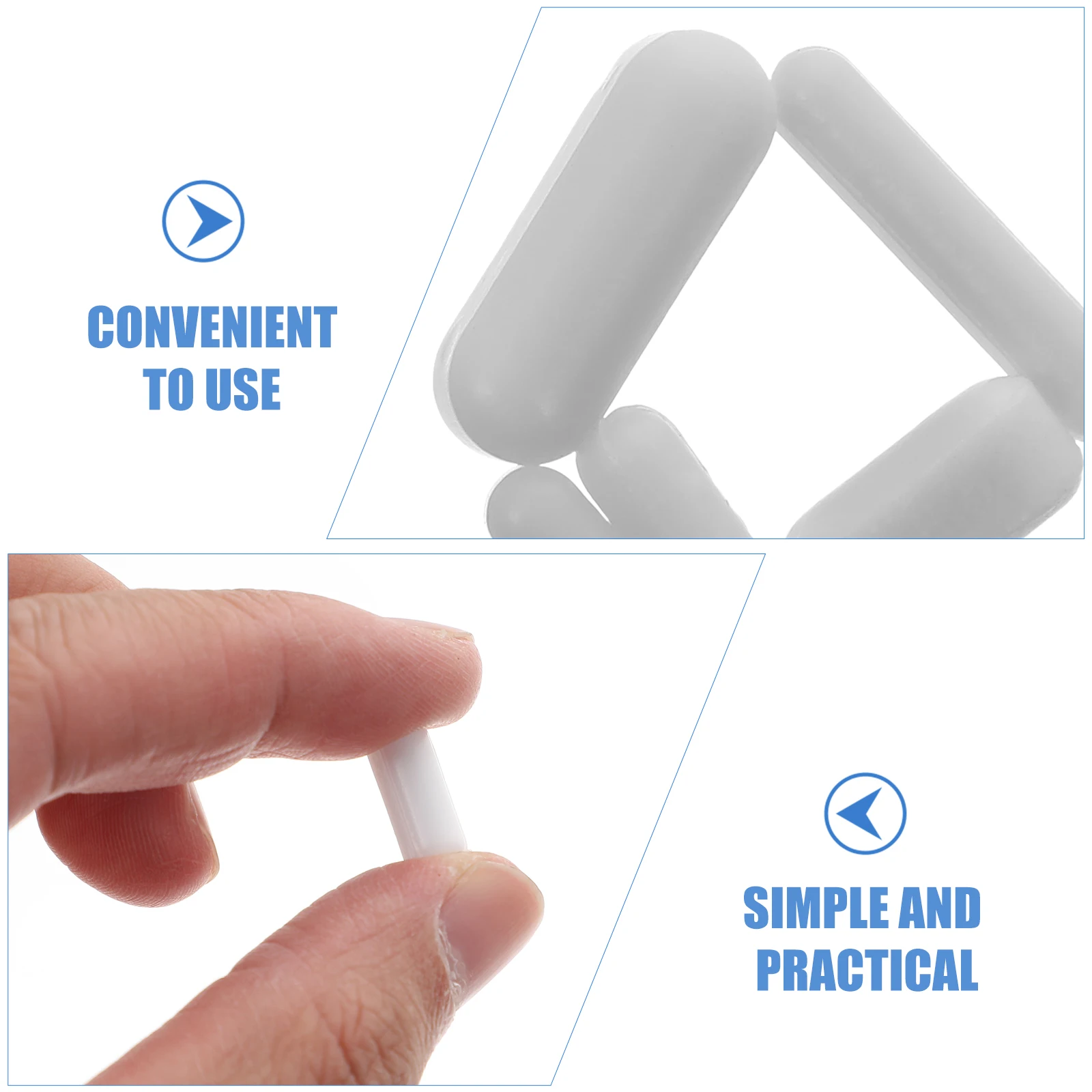 5Pcs barra magnetica da laboratorio agitatore magnetico cilindrico agitatore-miscelatore barre di agitazione agitatore magnetico laboratorio scolastico