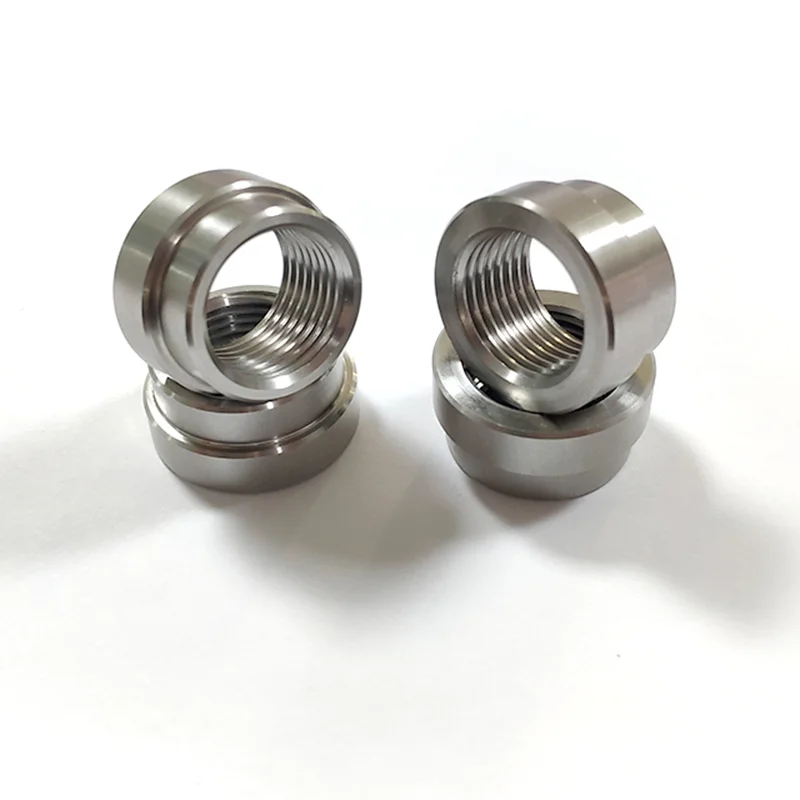 Porca do sensor lambda, porca de aço para instalação do sensor de oxigênio de exaustão, soquete de base soldada de aço/encaixe redondo do tubo de escape, M18 * 1.25