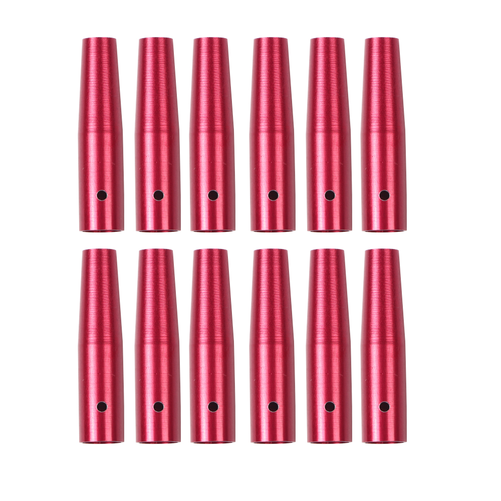 Punta de flecha de conexión de tiro con arco, inserto de flecha de aluminio OD 8mm, eje de flecha de bambú de madera, accesorios de flecha de caza, 6/12 Uds.