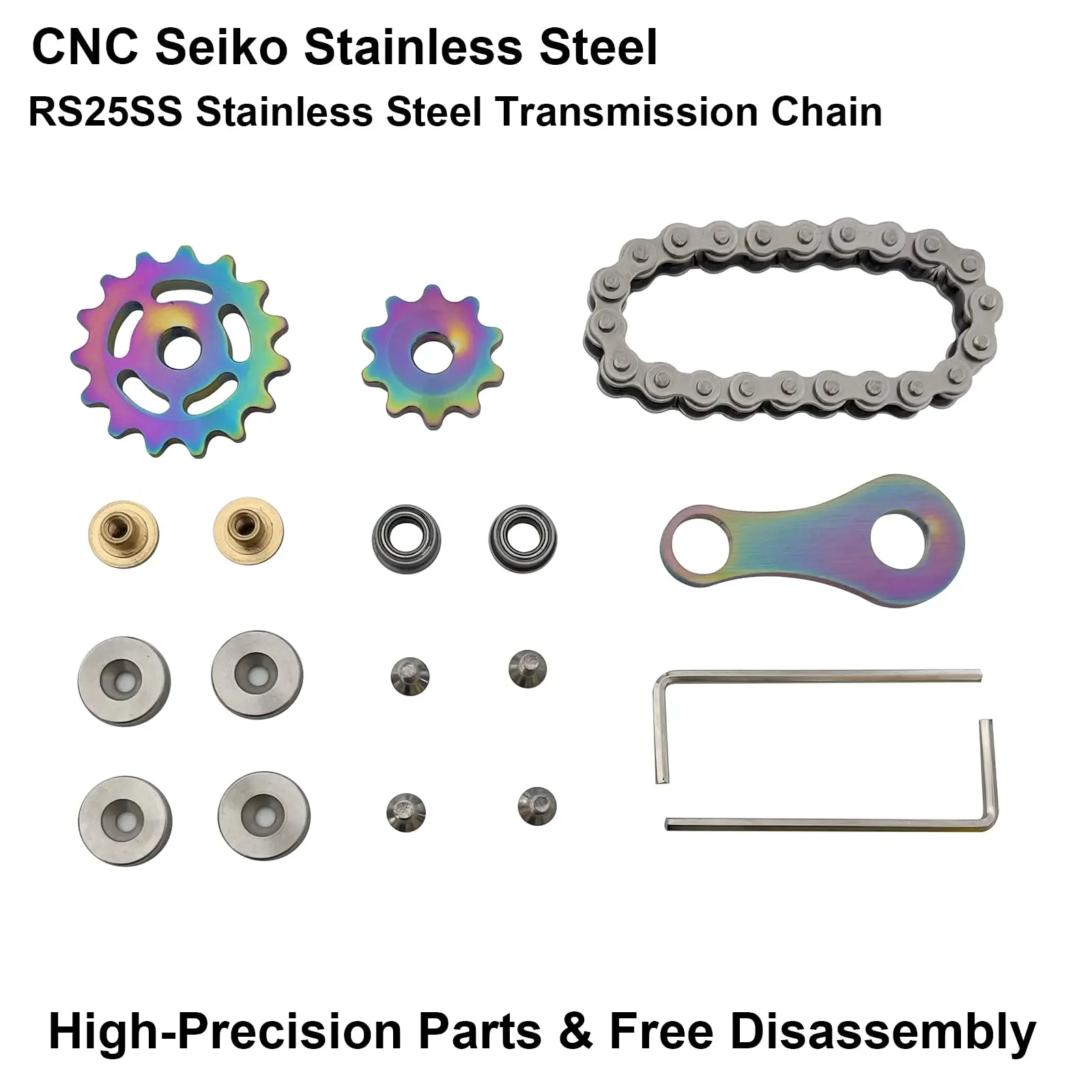 Metal mão spinner corrente engrenagem metal fidget spinner adulto edc brinquedos foco tdah ferramenta escritório alívio do estresse brinquedos