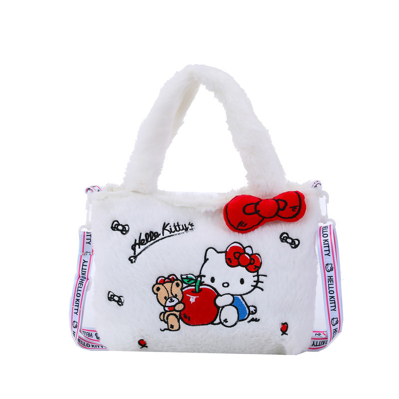 Sanrio Hello Kitty Borsa in peluche Kawaii Kuromi My Melody Simpatico cartone animato Anime Borsa Cinnamoroll Borse di stoccaggio Borse da donna Regali per ragazza