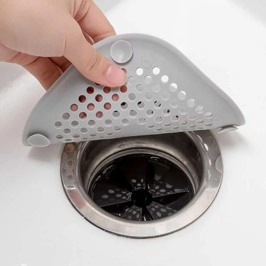 Adhesivo cuadrado de silicona para drenaje de suelo, cubierta de drenaje de filtro de pelo para alcantarillado de baño, alfombrilla para drenaje de suelo de baño para el hogar