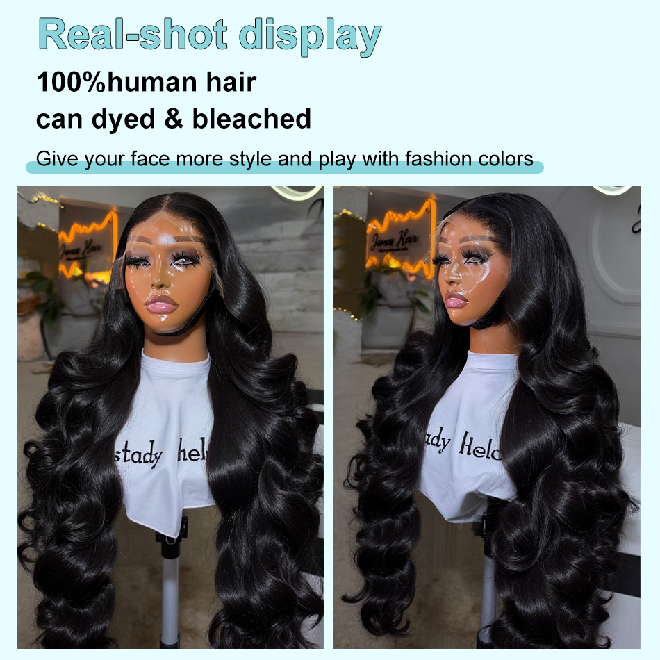 220% Body Wave 13x6 HD Transparent Lace Front Human Hair Wigs 30 40 Inch 13x4 Lace Frontal Water Wave 5x5 Closure Wig For Women