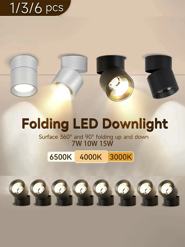 LED-Downlight, 3-Farbwechsel, Heimgerät, Dekor, Strahler, Deckenleuchten für den Innenbereich, Raumleuchten, Schlafzimmer, Glanzleuchten, LED-Spot