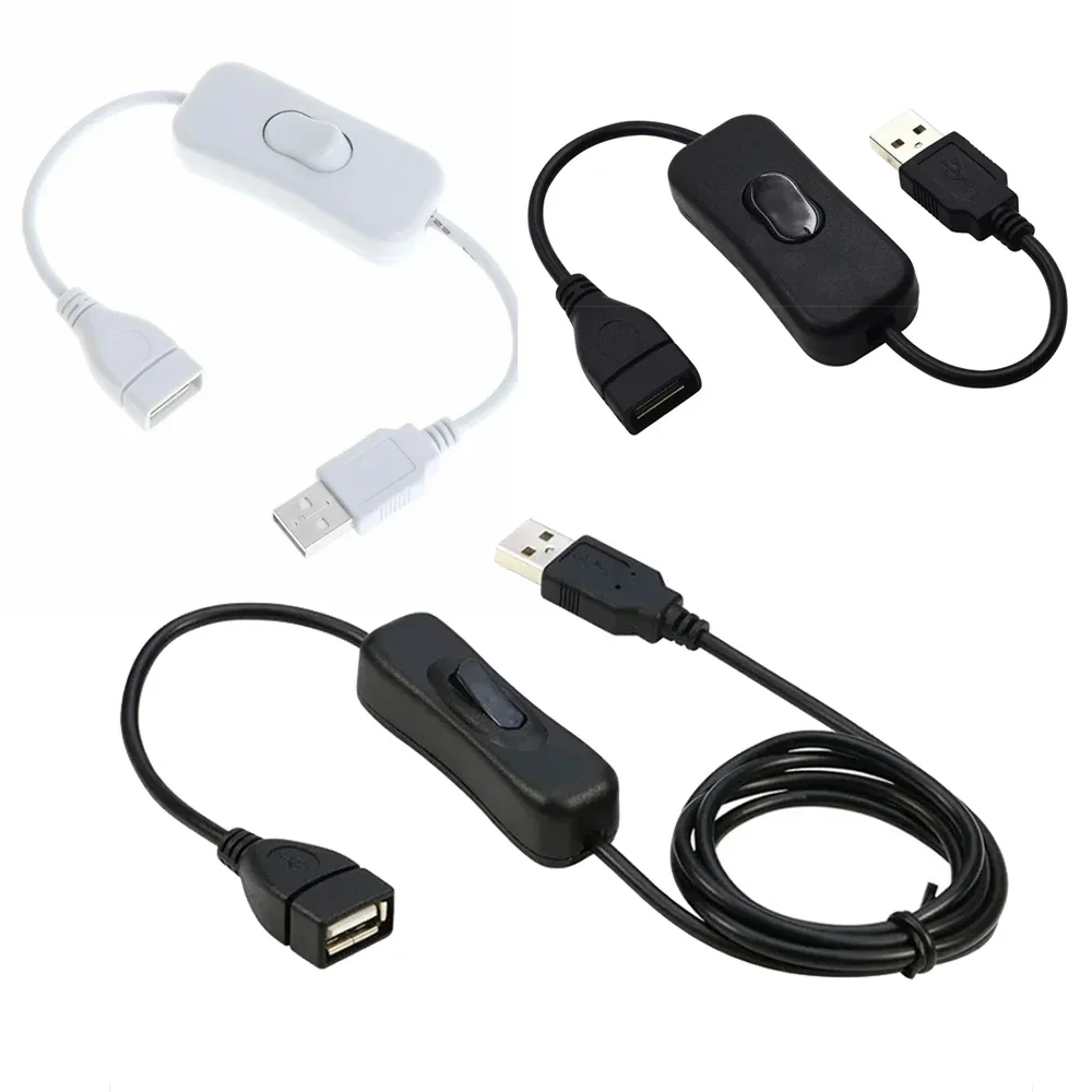 Cabo de interruptor usb com cabo de extensão liga/desliga 28cm 1m para 5v led strip light string usb gadget dispositivo de alimentação ferramentas 304 303
