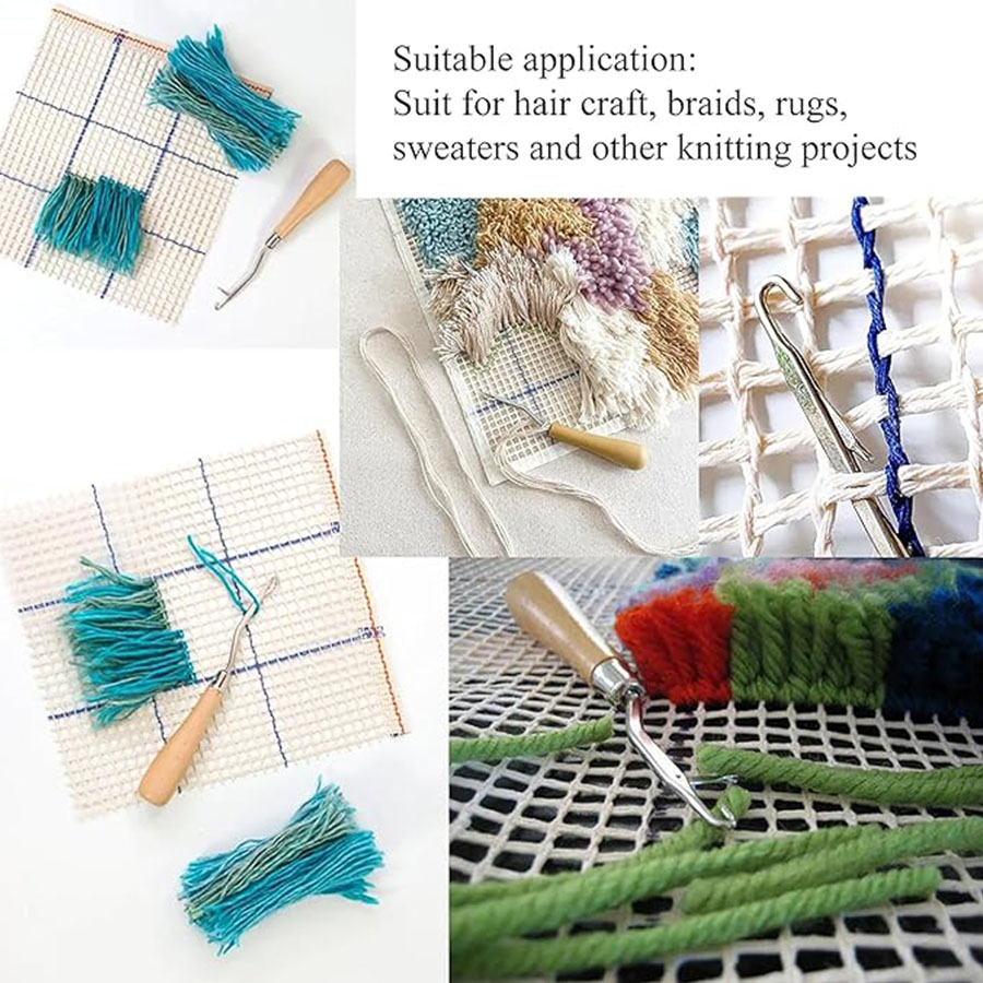 5 szt./zestaw Igły do dredów szydełkowych Narzędzie do dredów Plastikowe i drewniane igły do szydełkowania włosów Igły do dredowania Hakiki rzemieślnicze