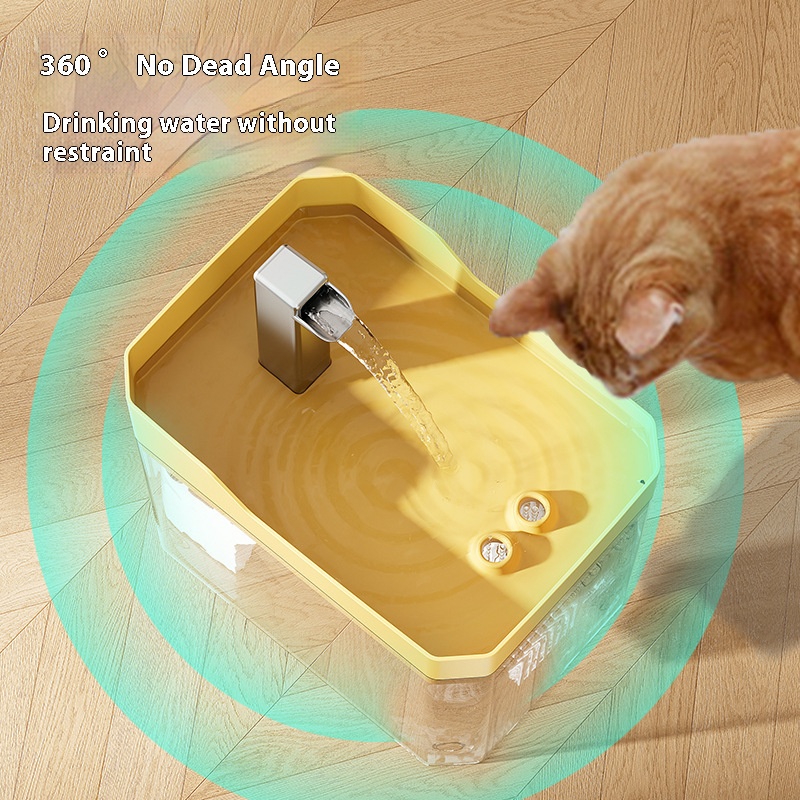Dispensador de agua transparente para gatos de alta gama, dispensador de agua con cable automático enchufable, lavabo de agua de flujo circulante, dispe de agua para mascotas