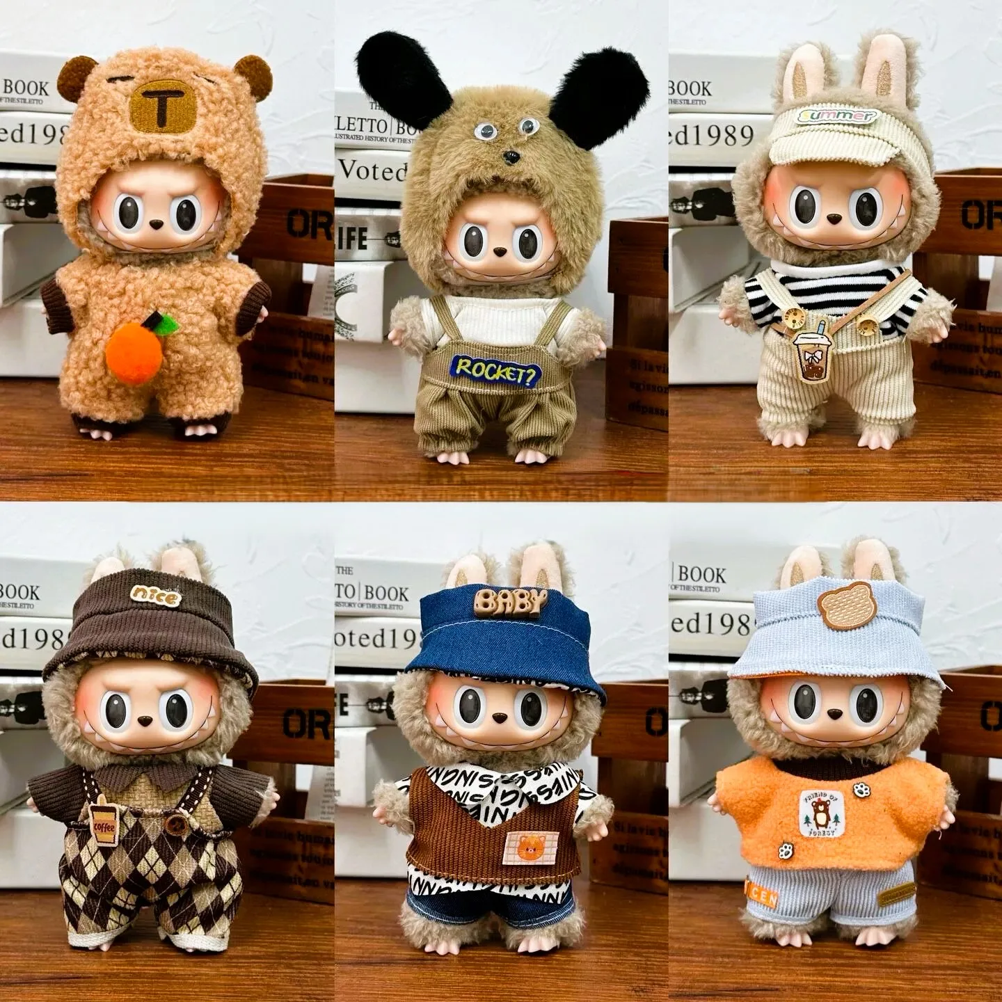 Süße Puppenkleidung, Outfit-Zubehör für 17 cm große Labubu V2 V1-Puppen-Kawaii-Kleidung, verschiedene Stile, Cosplay-Kleid, Kinderspielzeug, Geschenke
