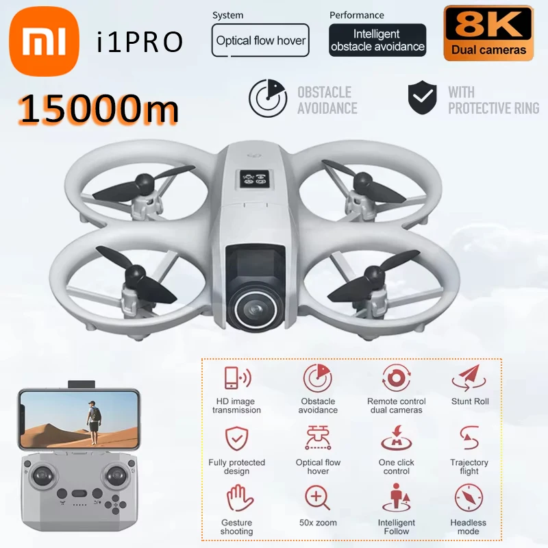 Xiaomi i1pro drone rc profissional 8k câmera drone 5g wifi fpv uav com tela de controle remoto dron evitar quadricóptero aéreo