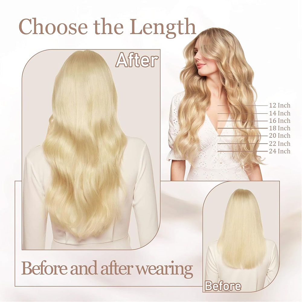 Naadloze PU-tape Inslag Extensions van echt haar Lange PU-huidinslagtape in haarextensies Geen lijm Echt haar Voor fijn haar Lange inslag