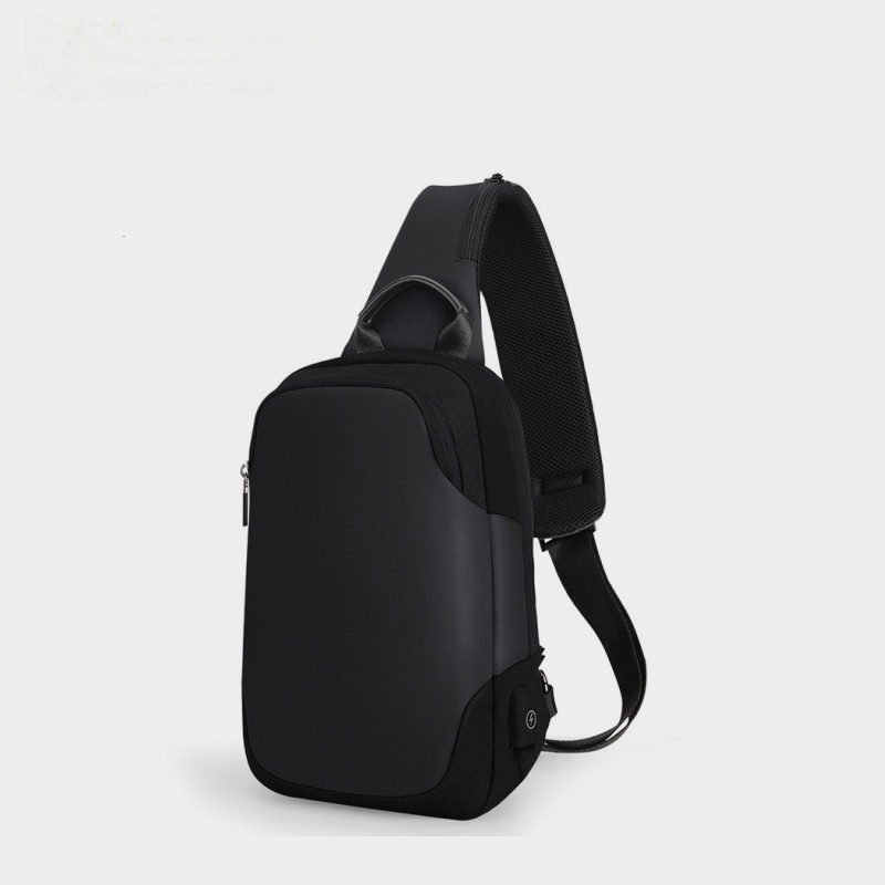 Bolso de pecho Bolso de hombro impermeable multifuncional Bolso cruzado informal con carga USB