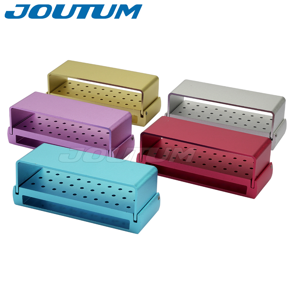 30 pçs dental burs titular broca autoclavável alumínio desinfecção dental burs caixa para fg burs e ra burs